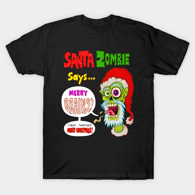 Santa Zombie T-Shirt by MalcolmKirk